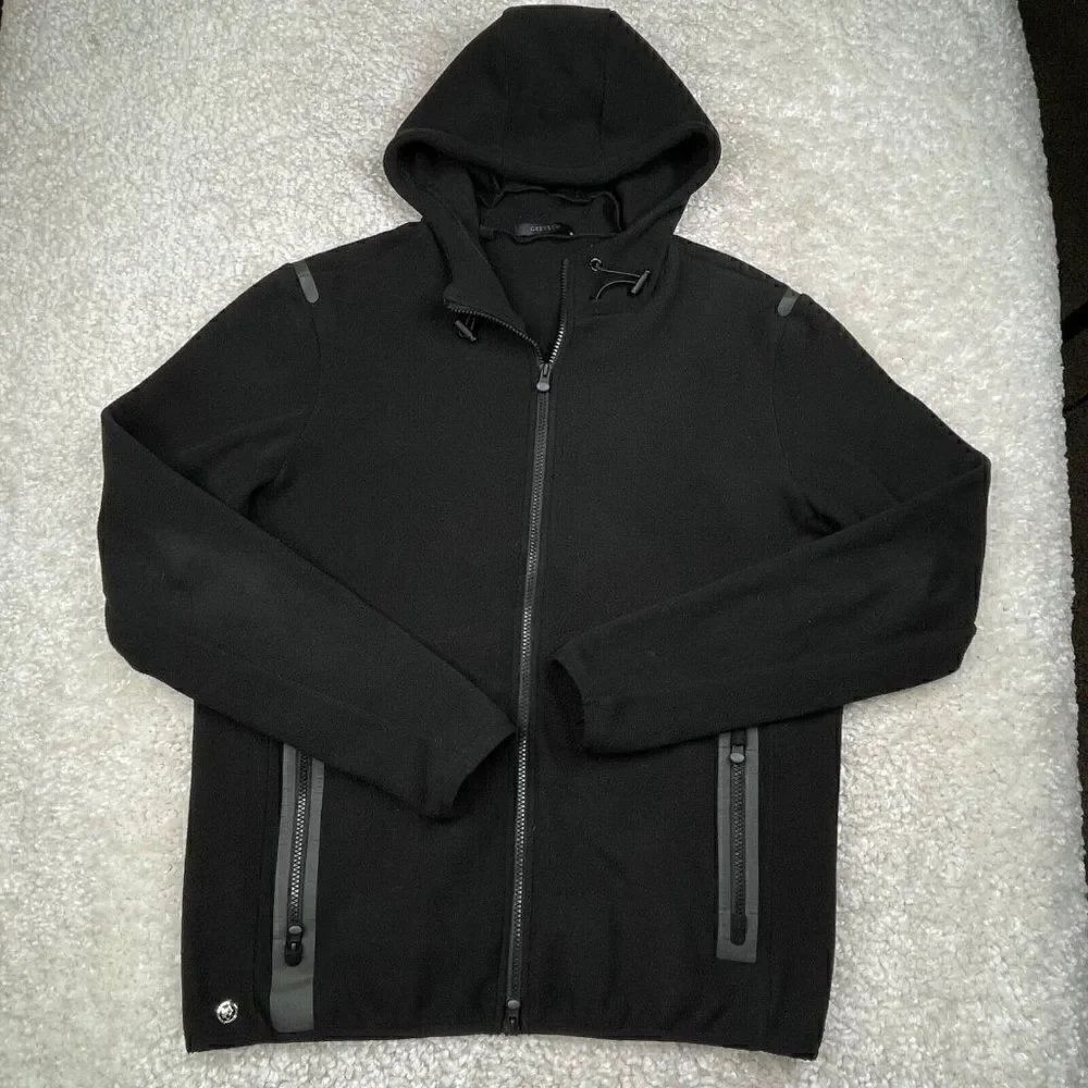 Greyson Black Primaloft Fleece Zip Up Hooded Jacket
